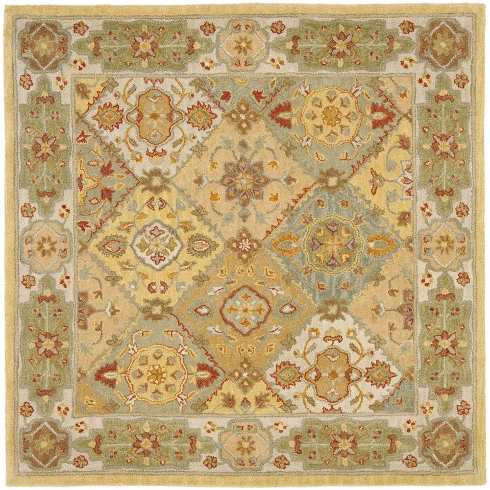 HERITAGE, MULTI / IVORY, 6' X 6' Square, Area Rug. Picture 1