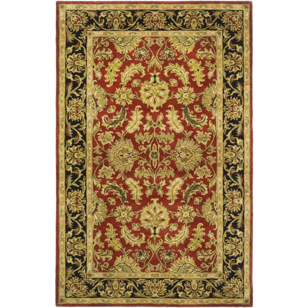HERITAGE, RED / BLACK, 5'-0" X 8'-0", Area Rug, HG628C-5. Picture 1