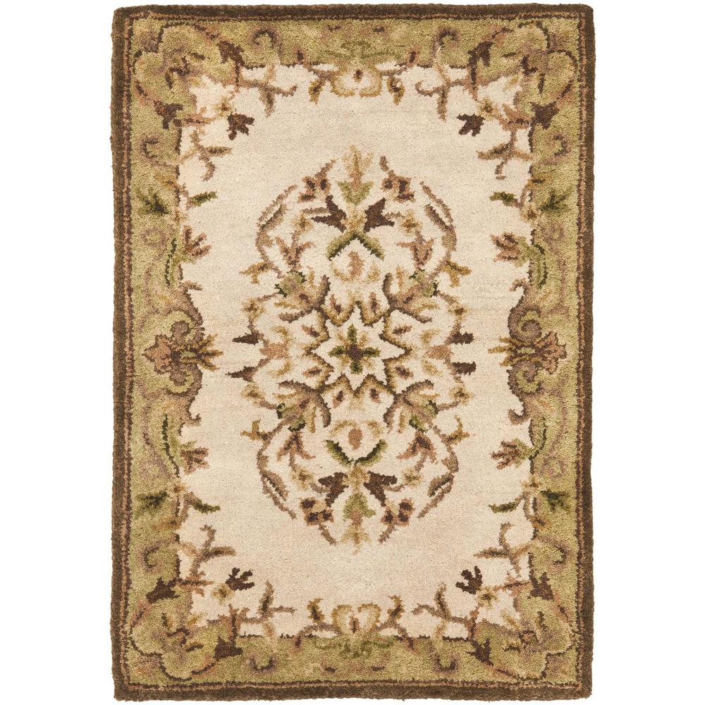 HERITAGE, BEIGE / GREEN, 2'-0" X 3'-0", Area Rug. Picture 1