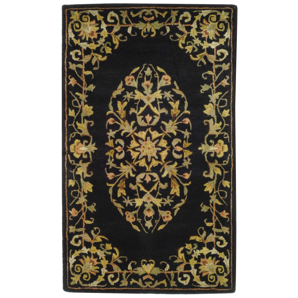HERITAGE, BLACK, 3'-0" X 5'-0", Area Rug, HG640B-3. Picture 1