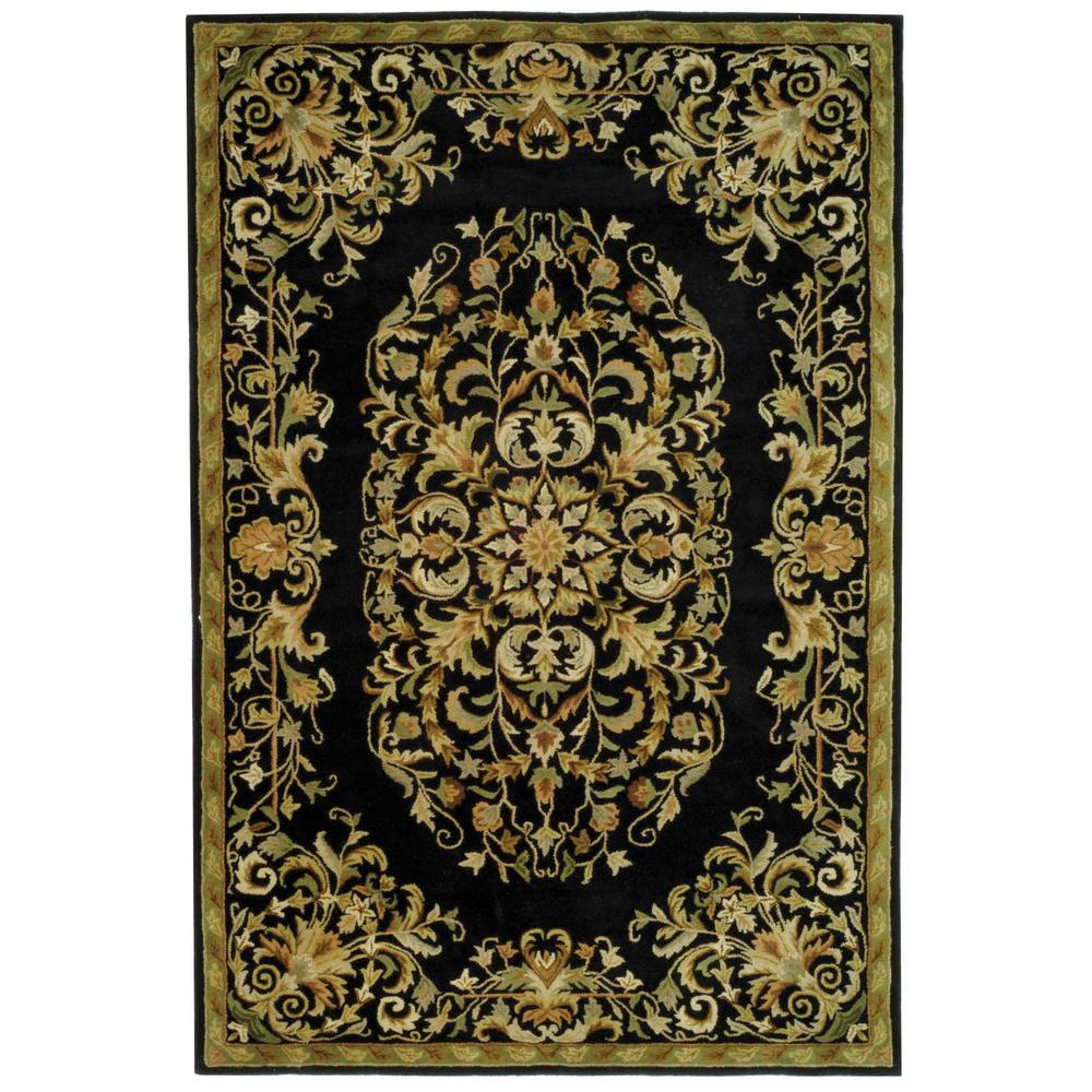 HERITAGE, BLACK, 6'-0" X 9'-0", Area Rug, HG640B-6. Picture 1