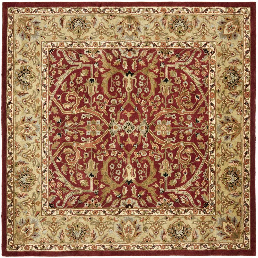 HERITAGE, RED / GOLD, 8' X 8' Square, Area Rug. Picture 1