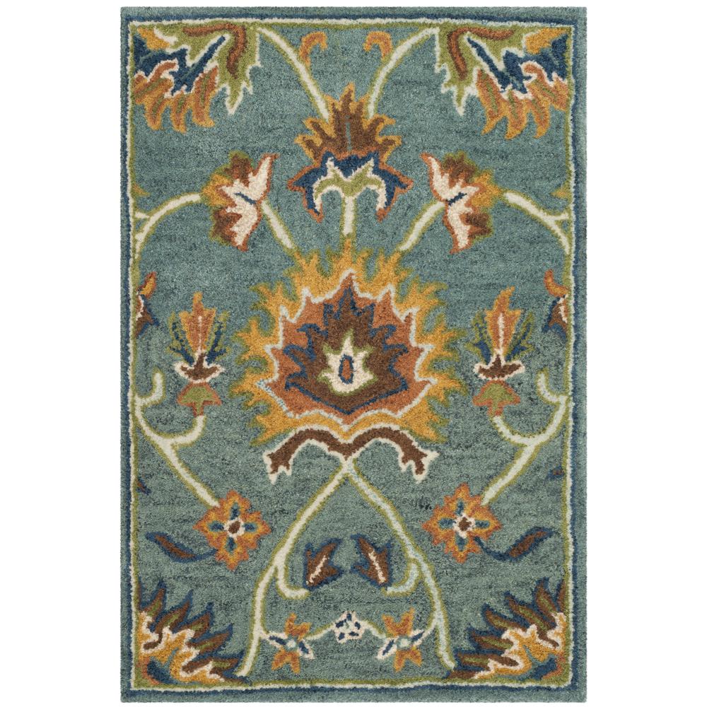 HERITAGE, LIGHT BLUE, 2' X 3', Area Rug. Picture 1