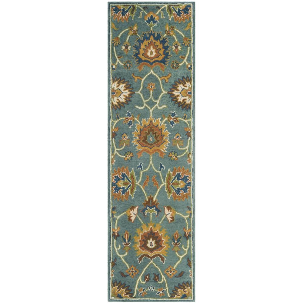 HERITAGE, LIGHT BLUE, 2'-3" X 8', Area Rug. Picture 2