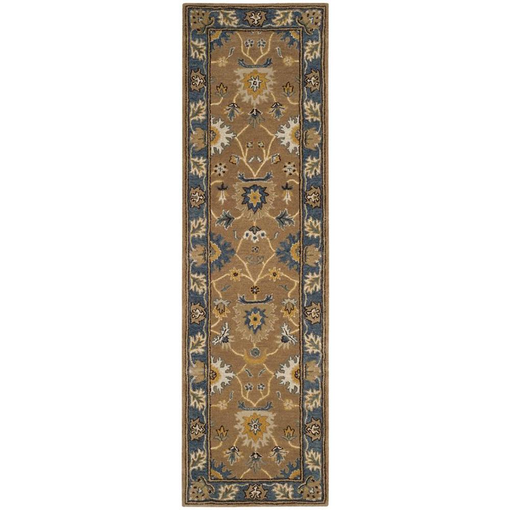 HERITAGE, CAMEL / BLUE, 2'-3" X 8', Area Rug, HG652A-28. Picture 1