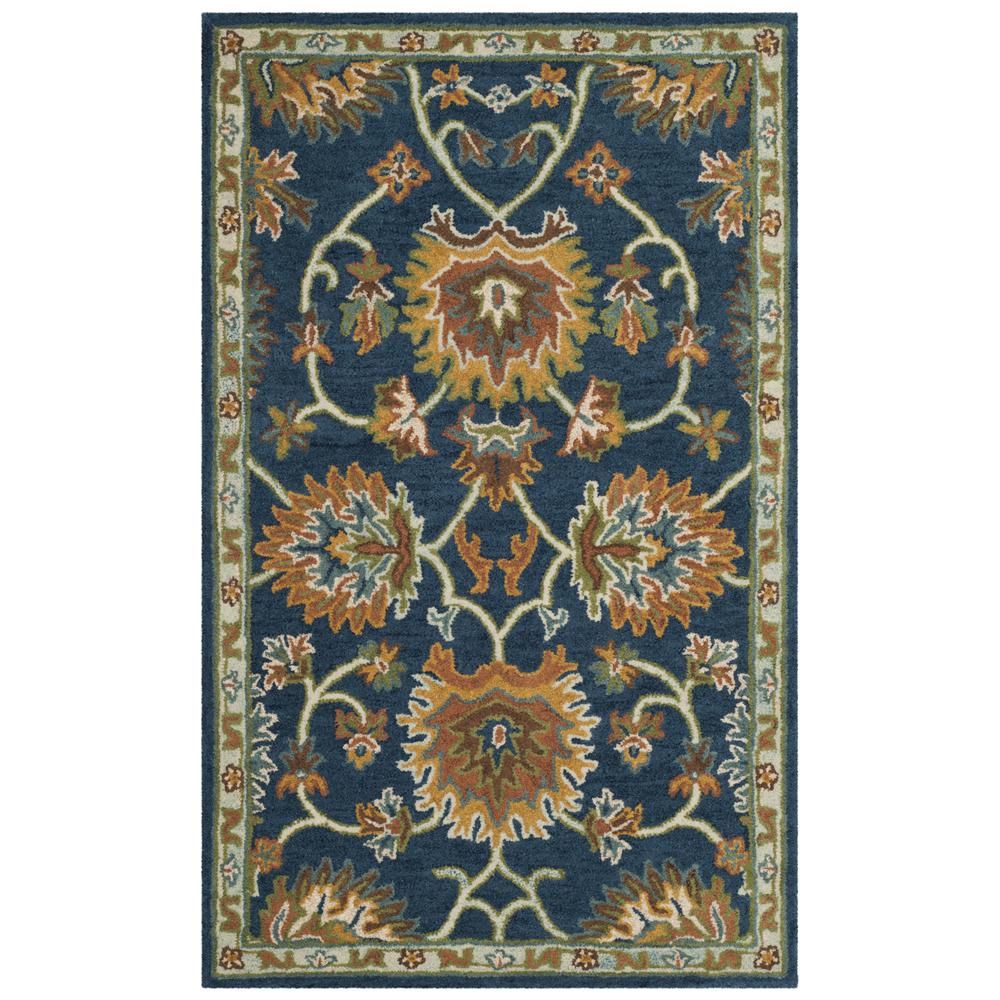 HERITAGE, NAVY, 3' X 5', Area Rug. Picture 1