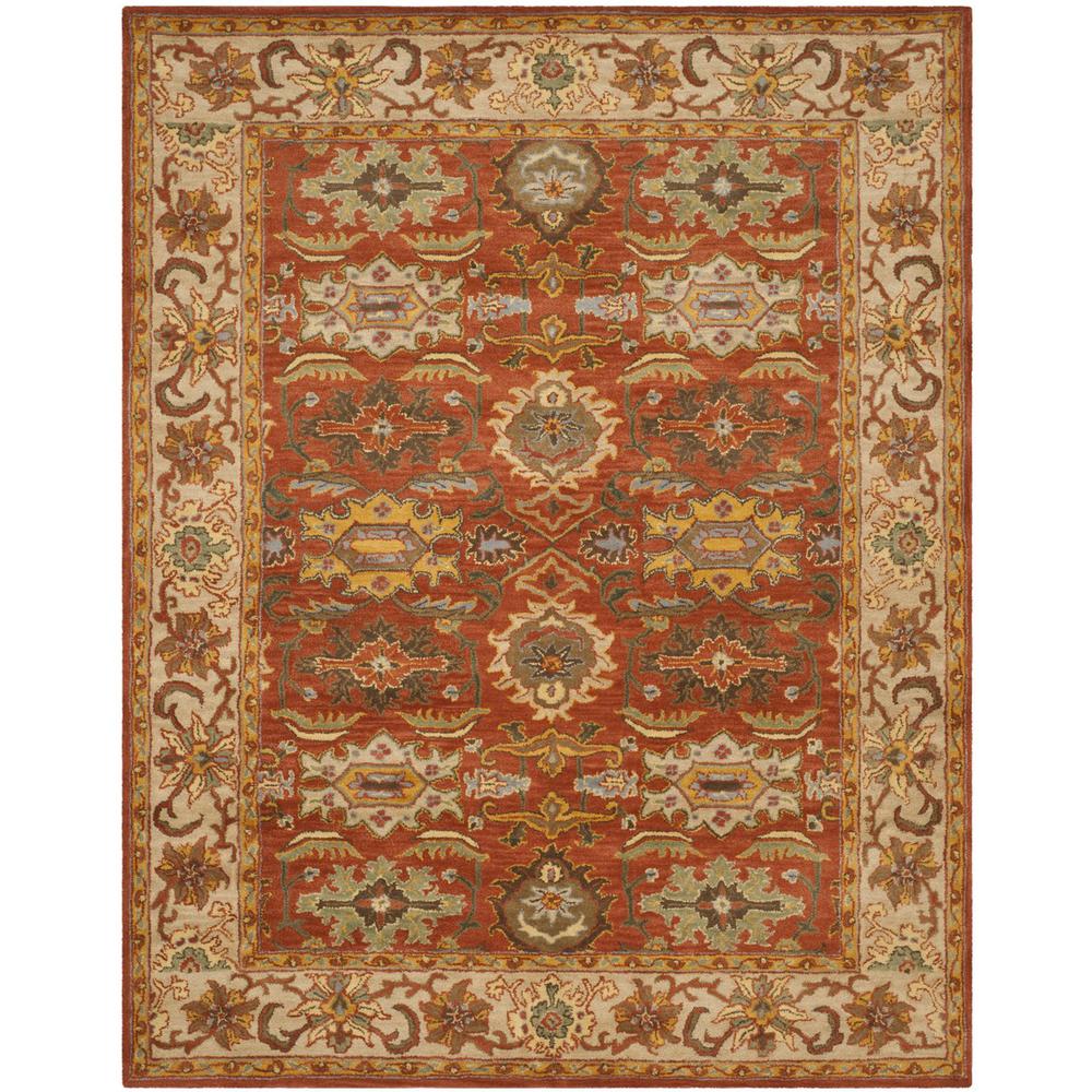 HERITAGE, RUST / BEIGE, 7'-6" X 9'-6", Area Rug. Picture 1