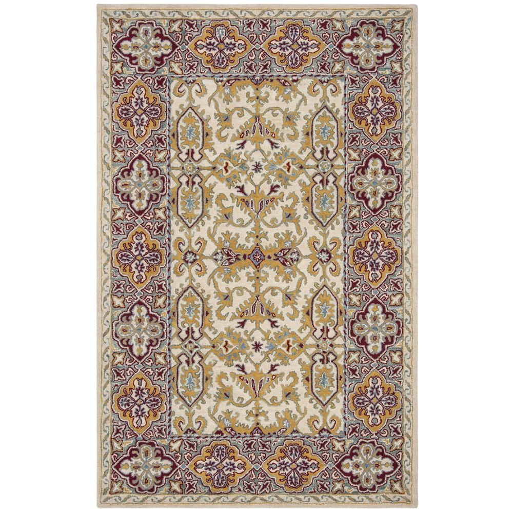 HERITAGE, IVORY / BLUE, 5' X 8', Area Rug, HG739A-5. Picture 1
