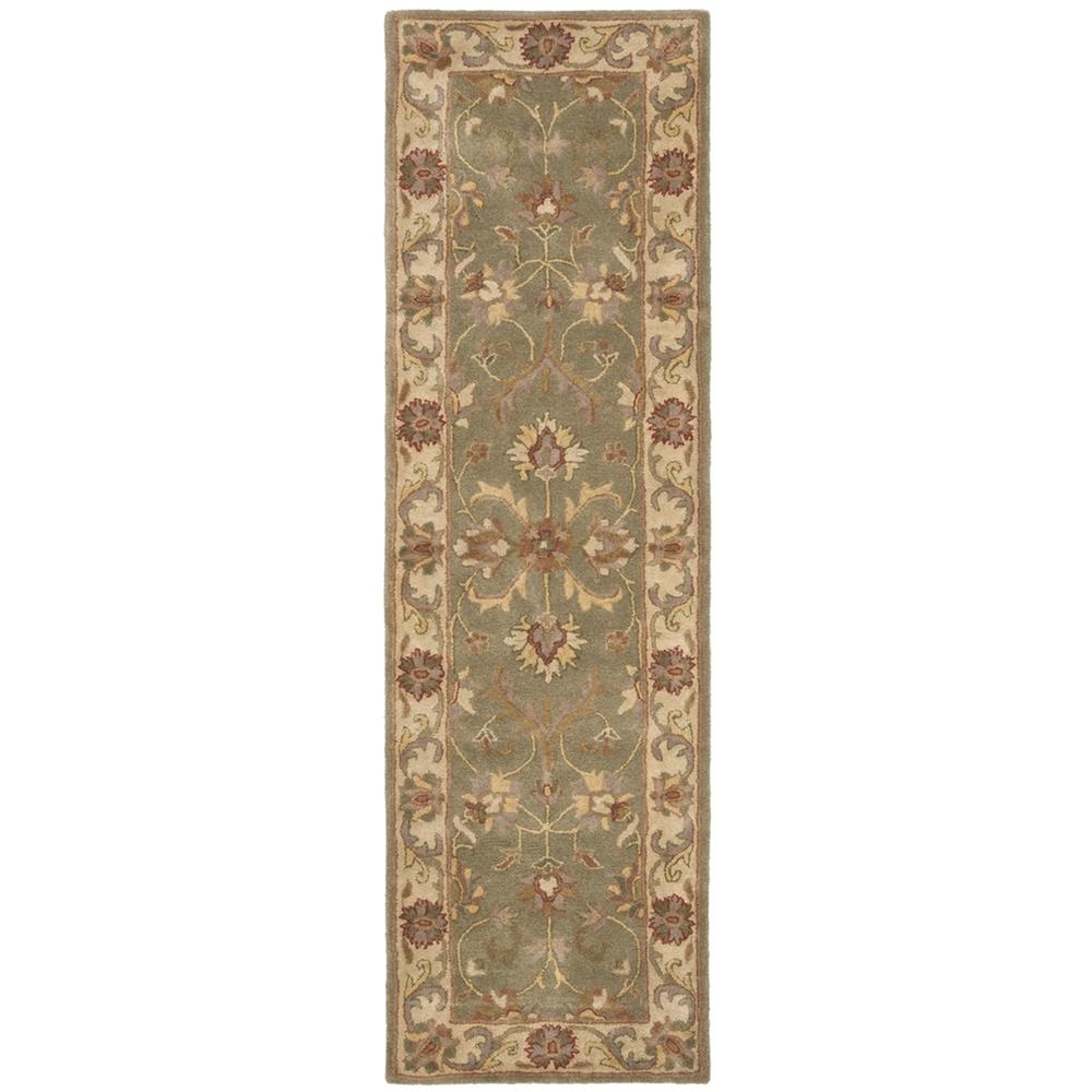HERITAGE, GREEN / GOLD, 2'-3" X 8', Area Rug, HG811A-28. Picture 1