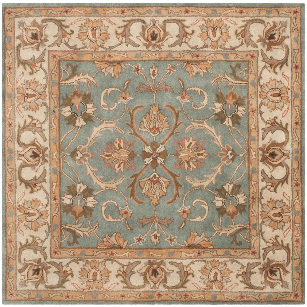 HERITAGE, BLUE / BEIGE, 6' X 6' Square, Area Rug, HG811B-6SQ. Picture 1