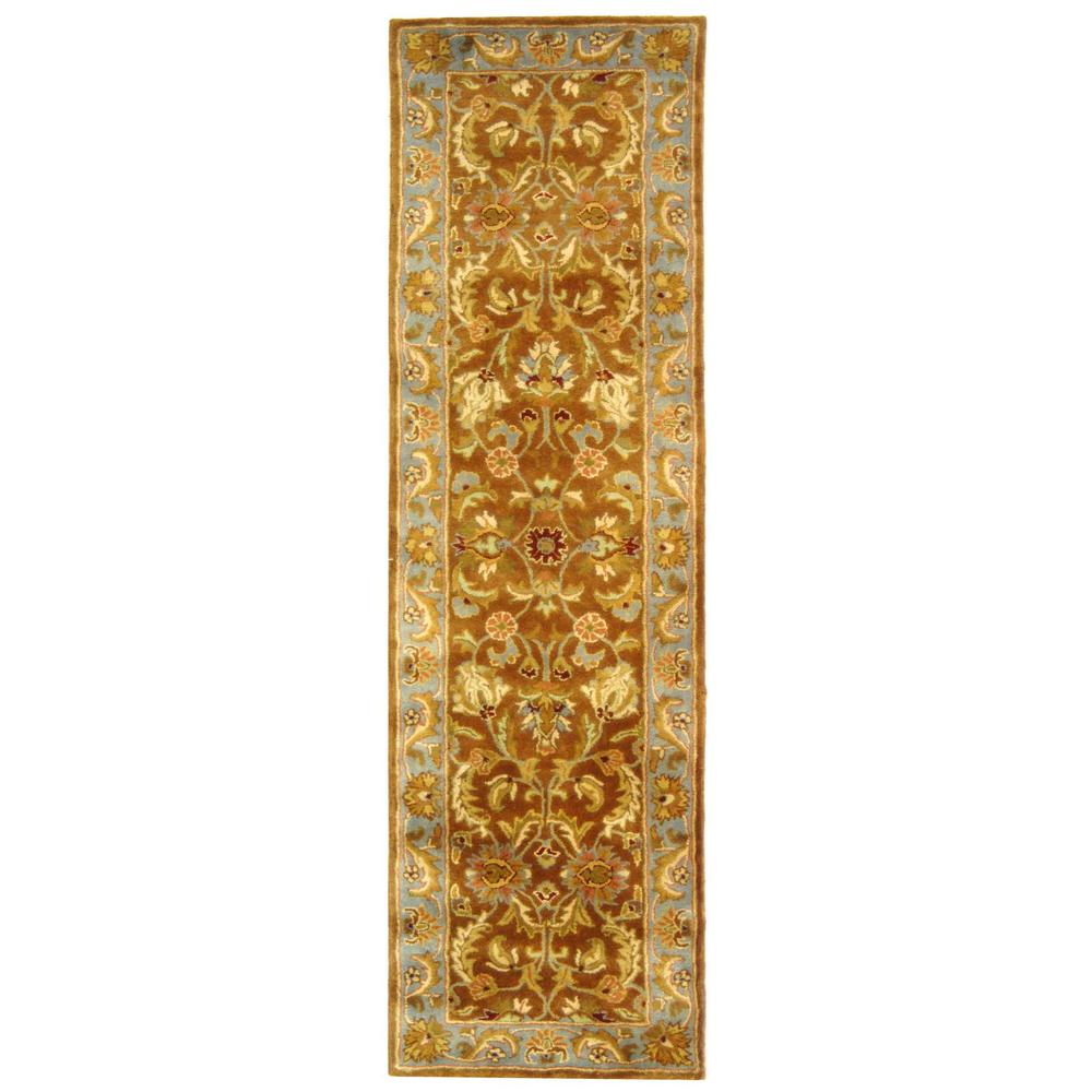 HERITAGE, BROWN / BLUE, 2'-3" X 8', Area Rug, HG812A-28. Picture 1