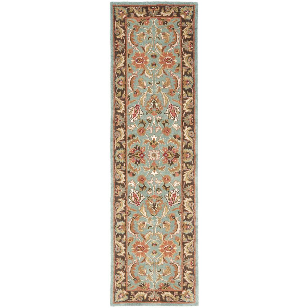 HERITAGE, BLUE / BROWN, 2'-3" X 8', Area Rug, HG812B-28. Picture 1