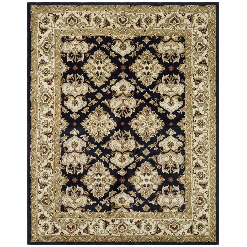 HERITAGE, BLACK / IVORY, 7'-6" X 9'-6", Area Rug, HG817A-8. Picture 1