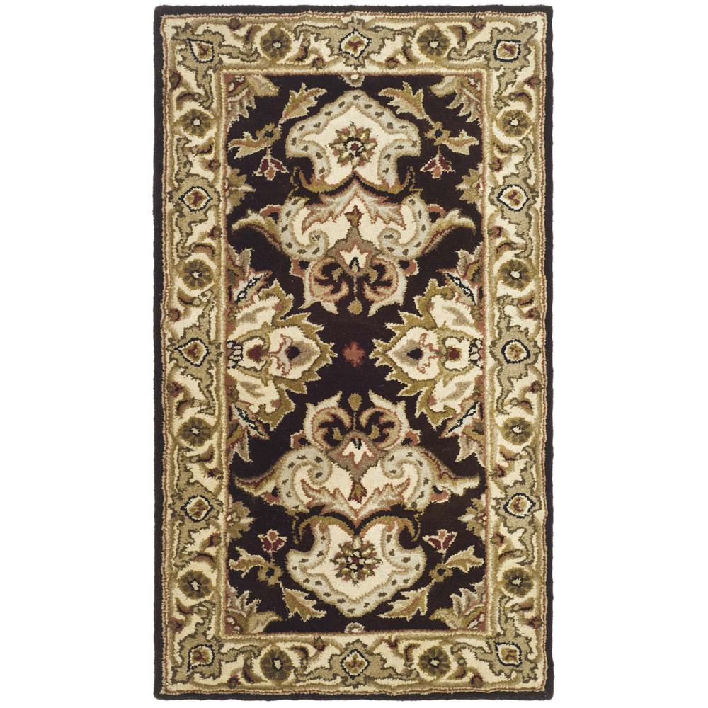 HERITAGE, ESPRESSO / IVORY, 2'-3" X 4', Area Rug. Picture 1