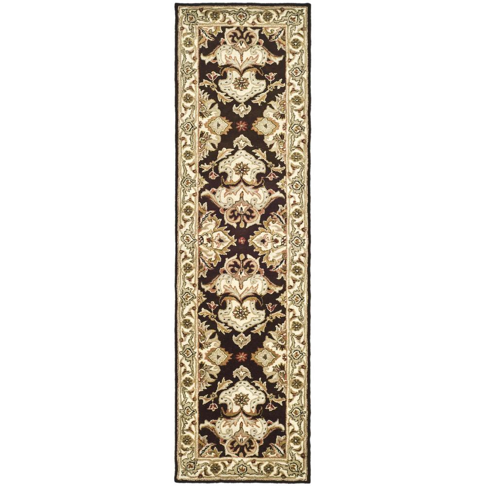 HERITAGE, ESPRESSO / IVORY, 2'-3" X 8', Area Rug. Picture 1