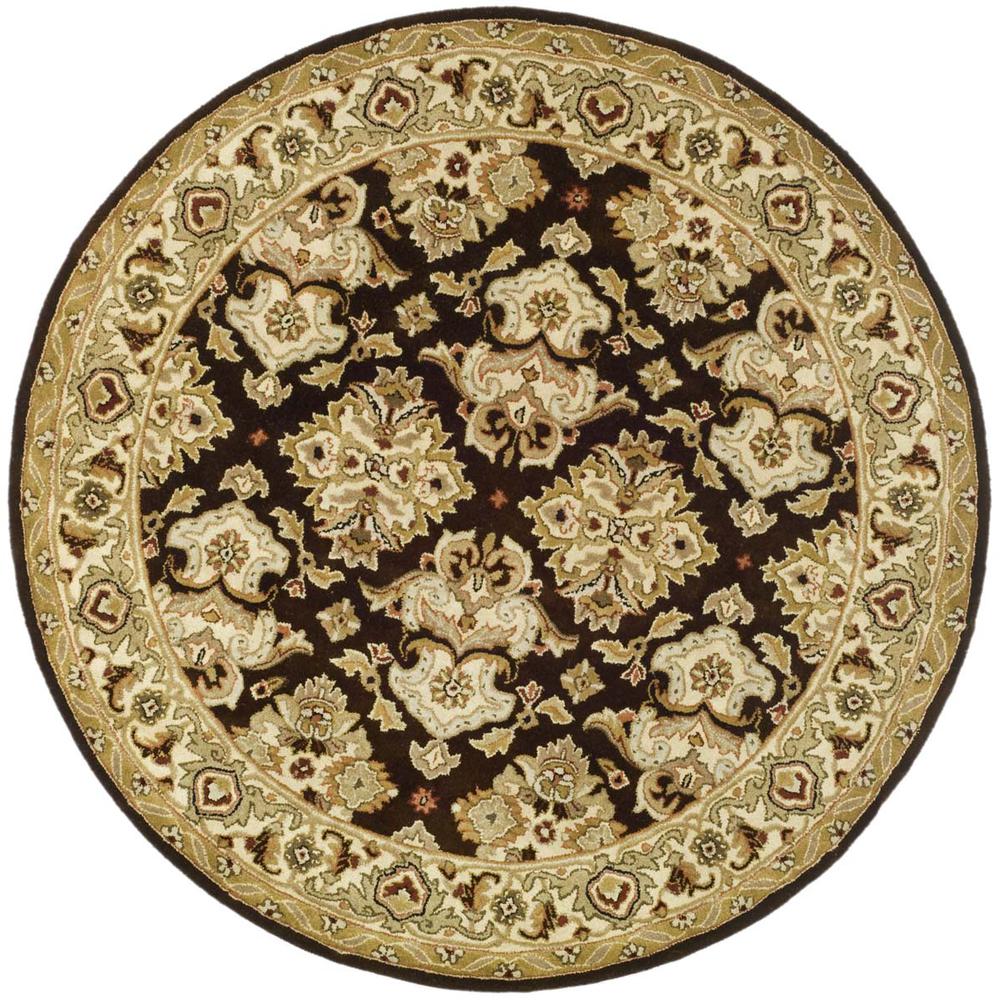HERITAGE, ESPRESSO / IVORY, 6' X 6' Round, Area Rug. Picture 1