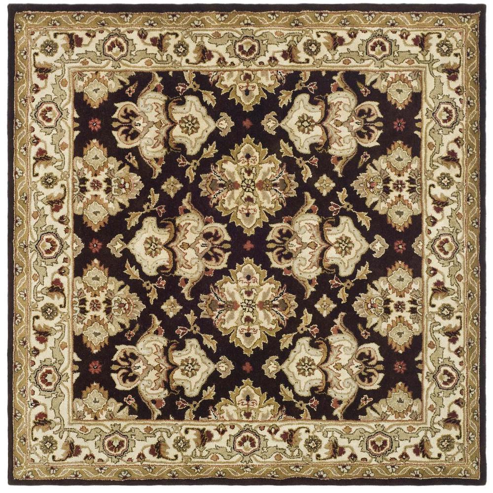HERITAGE, ESPRESSO / IVORY, 6' X 6' Square, Area Rug. Picture 1
