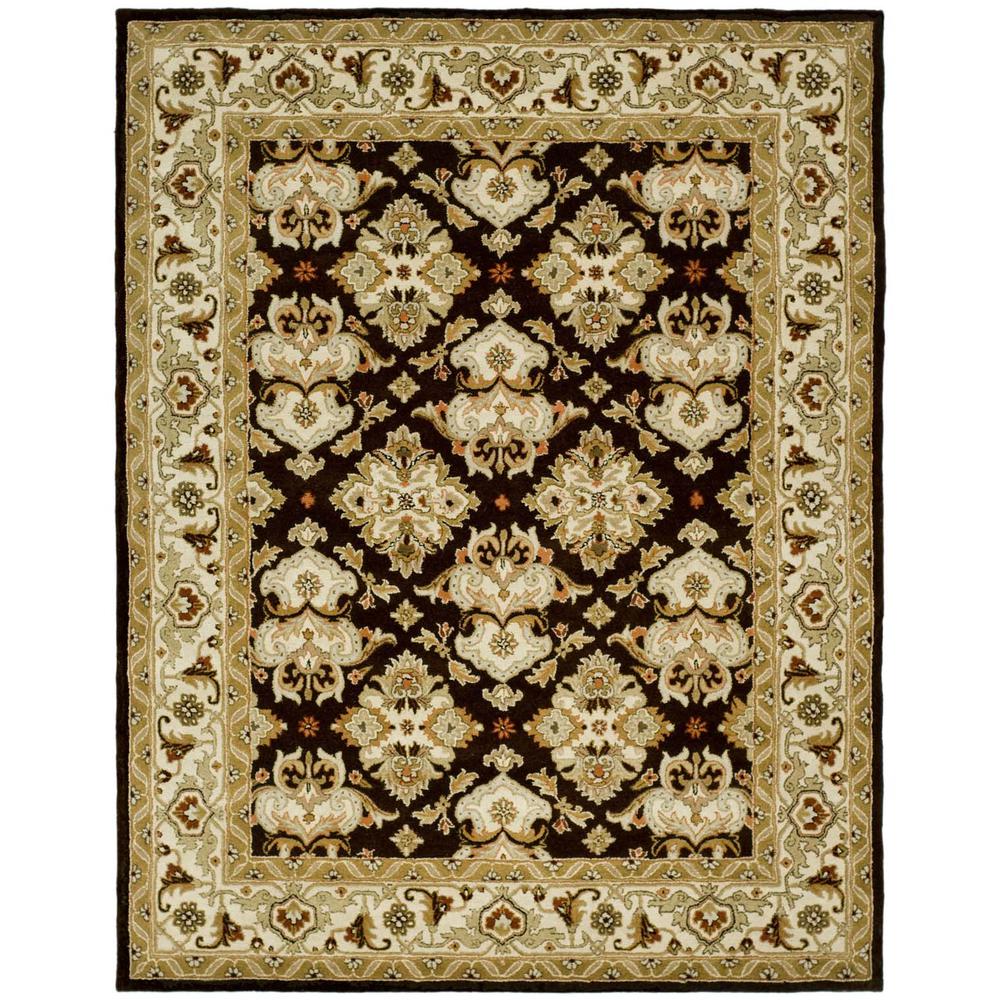 HERITAGE, ESPRESSO / IVORY, 7'-6" X 9'-6", Area Rug. Picture 1