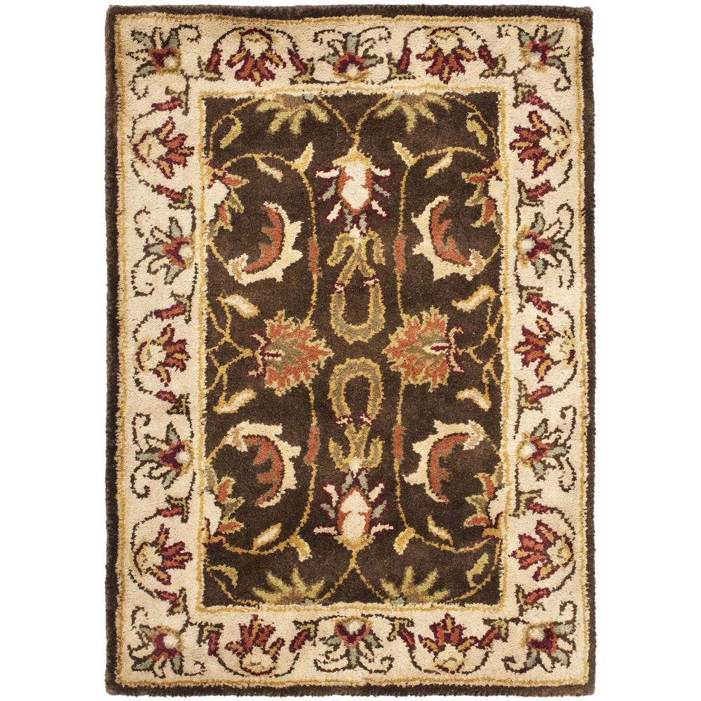 HERITAGE, BROWN / BEIGE, 2' X 3', Area Rug. Picture 1