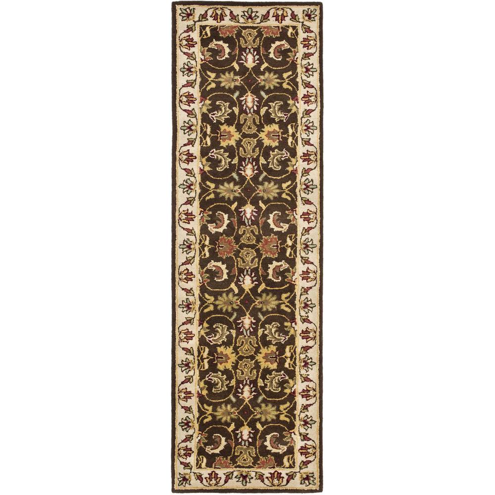 HERITAGE, BROWN / BEIGE, 2'-3" X 8', Area Rug. Picture 1