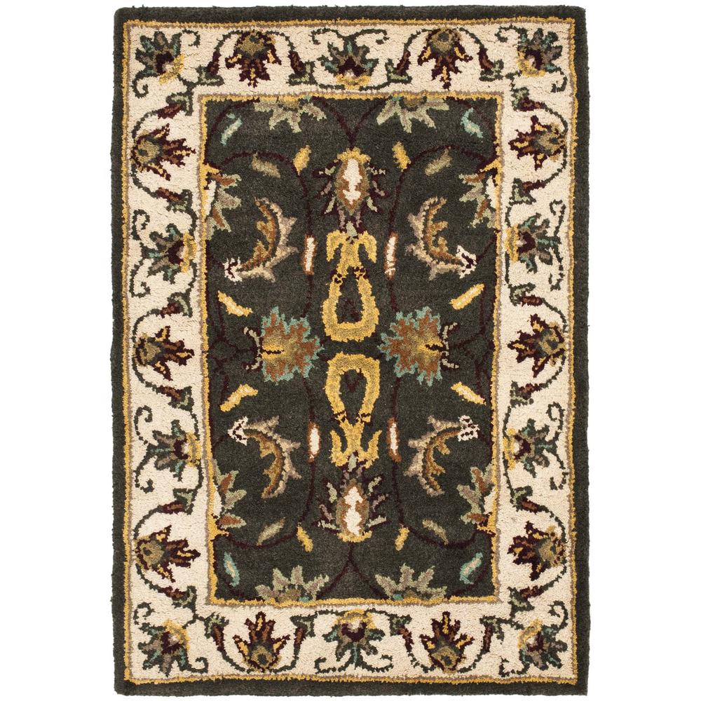 HERITAGE, BLACK / IVORY, 2' X 3', Area Rug, HG819A-2. Picture 1