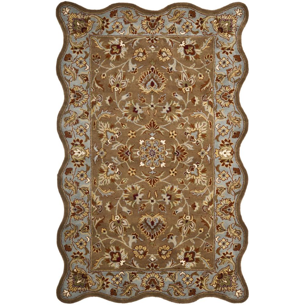 HERITAGE, BEIGE / BLUE, 4' X 6', Area Rug, HG821A-4S. Picture 1