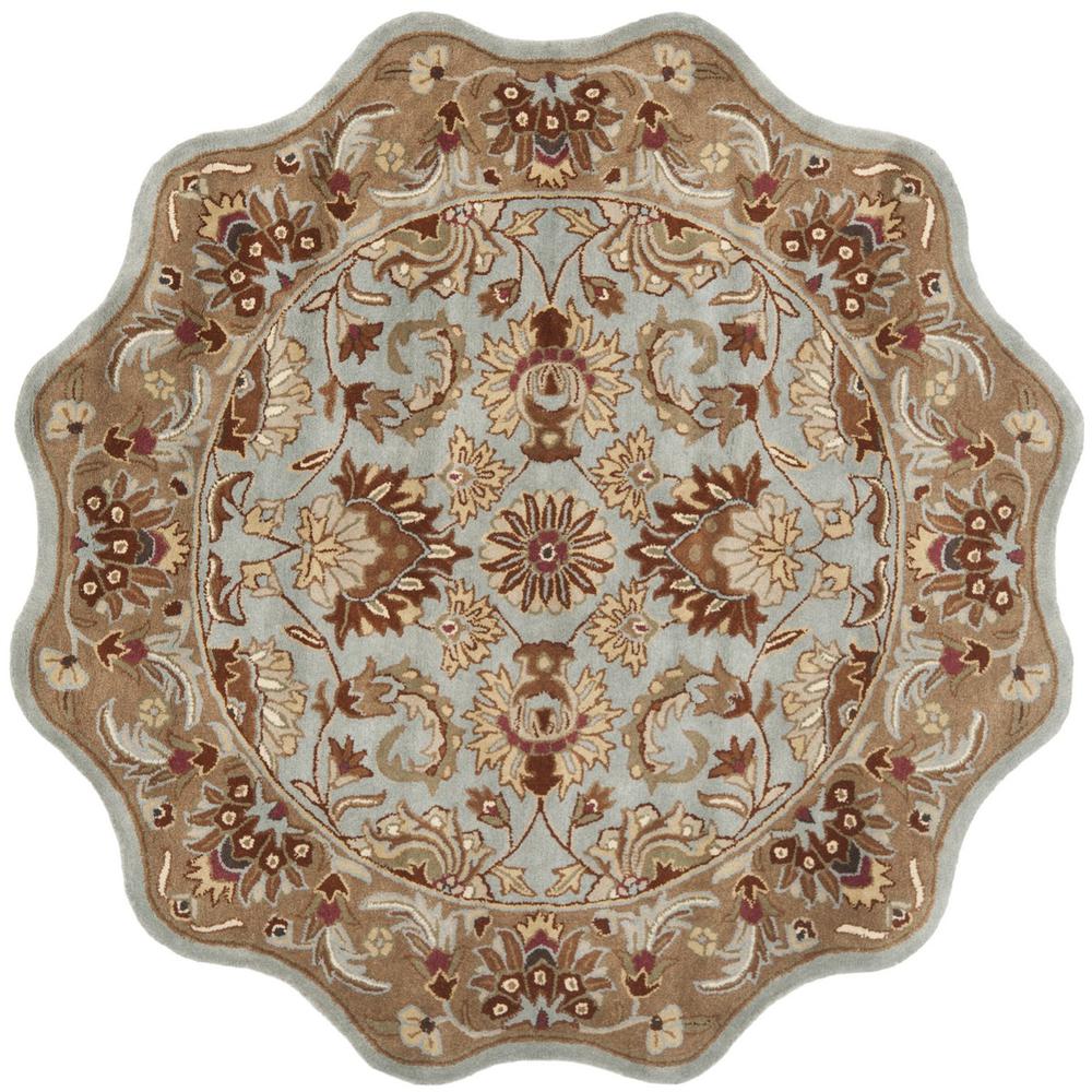 HERITAGE, BLUE / BEIGE, 6' X 6' Round, Area Rug, HG822A-6RS. Picture 1