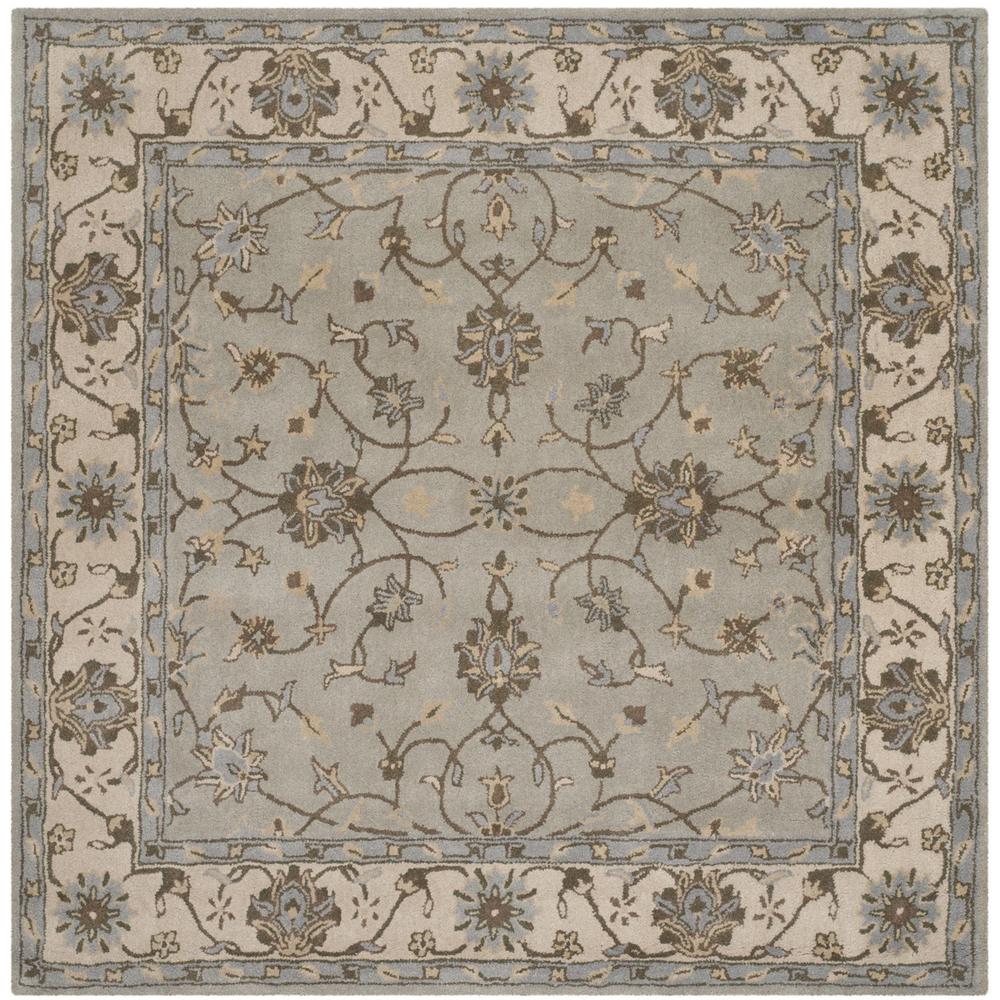 HERITAGE, BEIGE / GREY, 6' X 6' Square, Area Rug, HG862A-6SQ. Picture 1