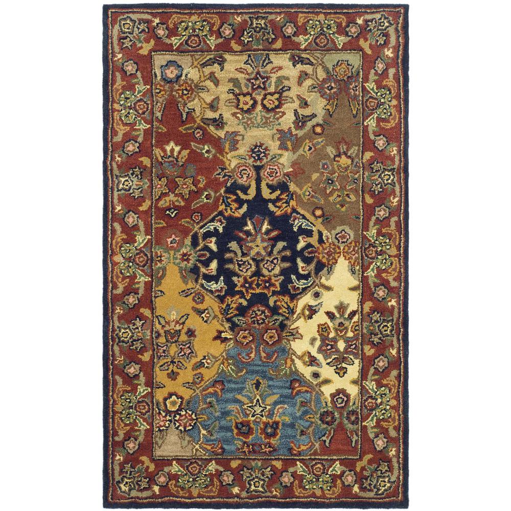 HERITAGE, MULTI / BURGUNDY, 3' X 5', Area Rug. Picture 1