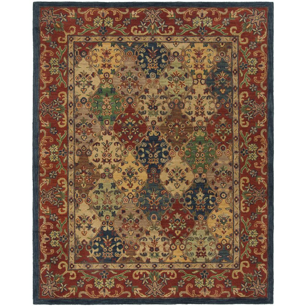 HERITAGE, BEIGE / BURGUNDY, 8' X 10', Area Rug. Picture 1