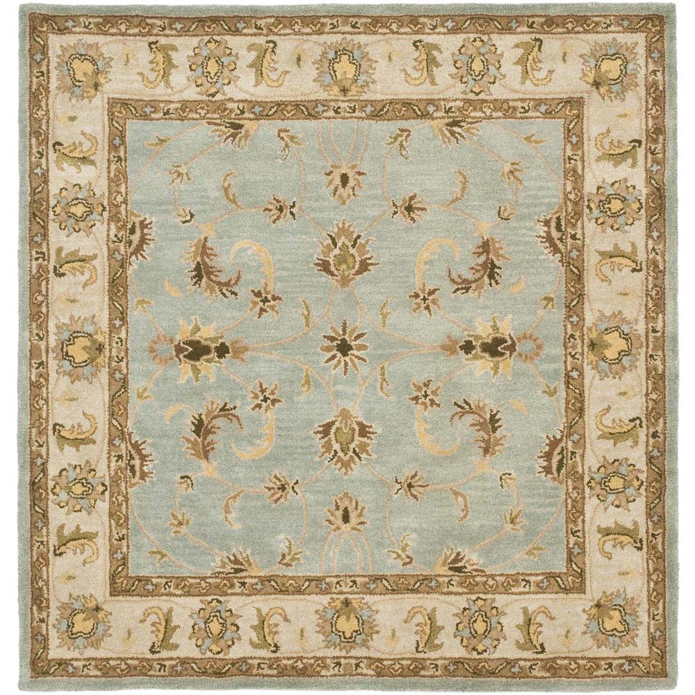 HERITAGE, LIGHT BLUE / BEIGE, 6' X 6' Square, Area Rug. Picture 1