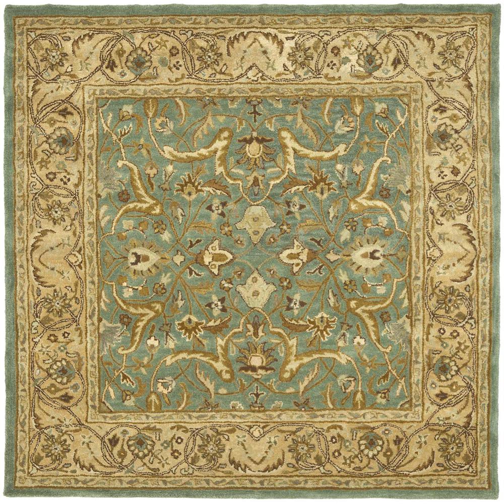 HERITAGE, BLUE / BEIGE, 6' X 6' Square, Area Rug, HG915A-6SQ. Picture 1