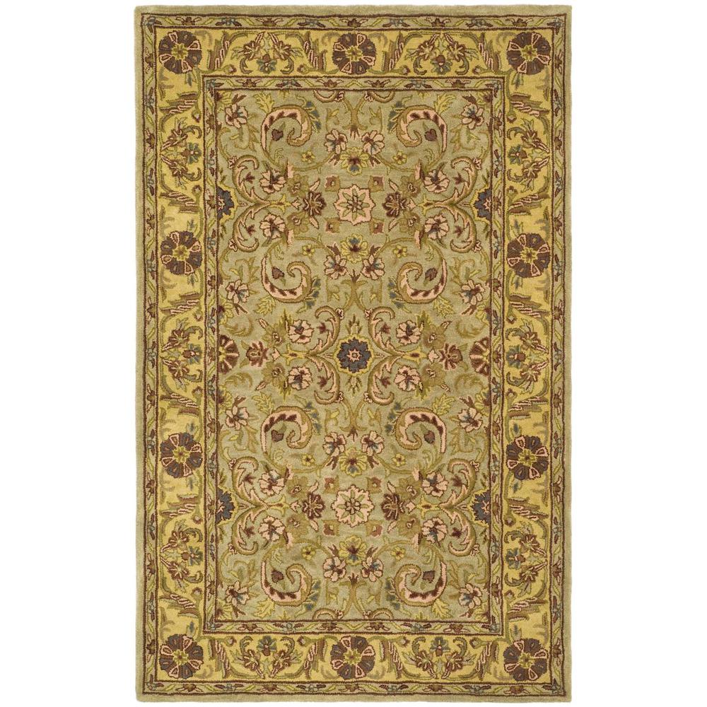 HERITAGE, GREY / GOLD, 5' X 8', Area Rug. Picture 1