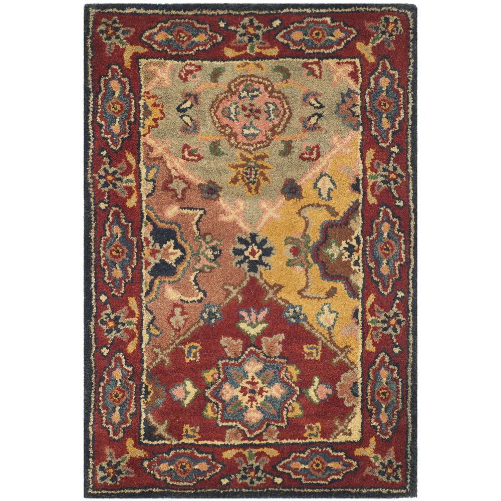 HERITAGE, RED / MULTI, 2' X 3', Area Rug. Picture 1