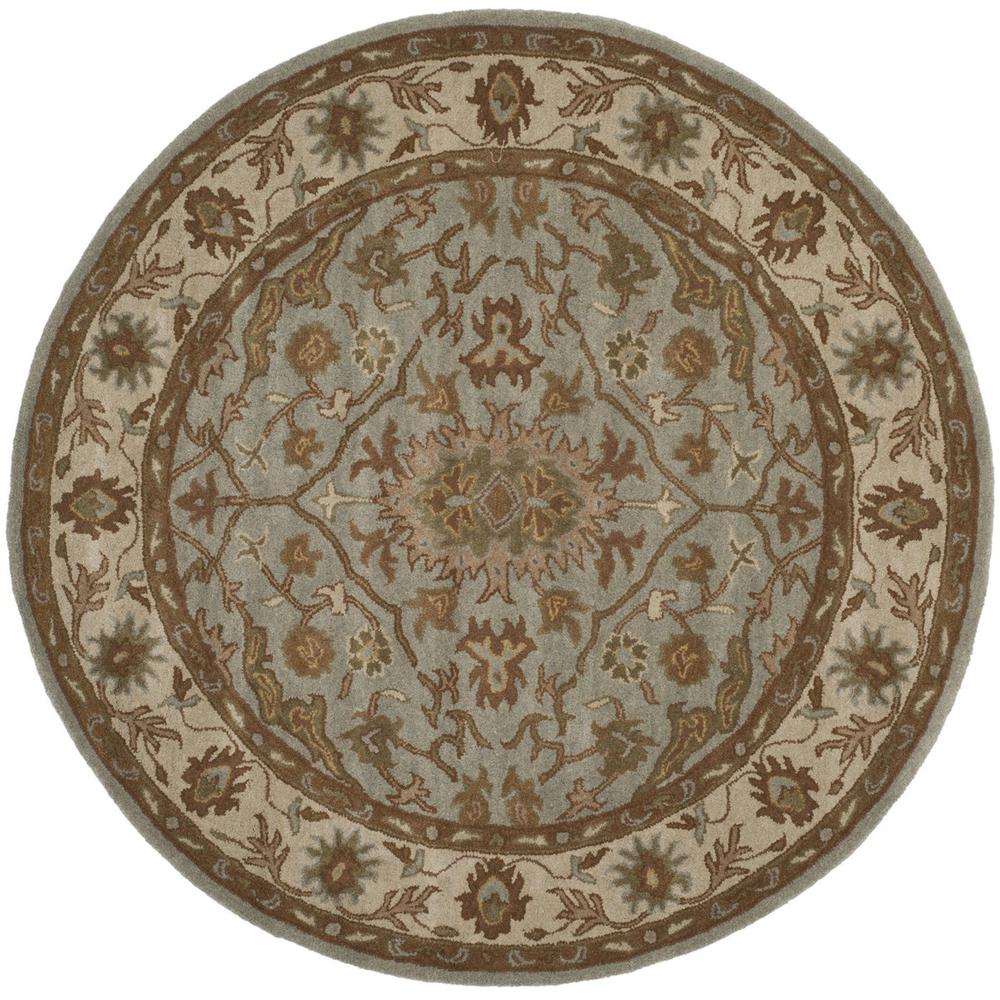 HERITAGE, LIGHT BLUE / IVORY, 6' X 6' Round, Area Rug, HG937A-6R. Picture 1