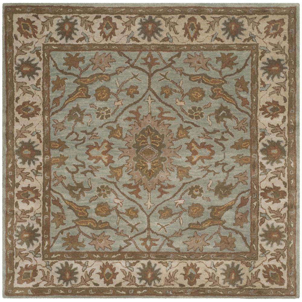 HERITAGE, LIGHT BLUE / IVORY, 6' X 6' Square, Area Rug, HG937A-6SQ. Picture 1