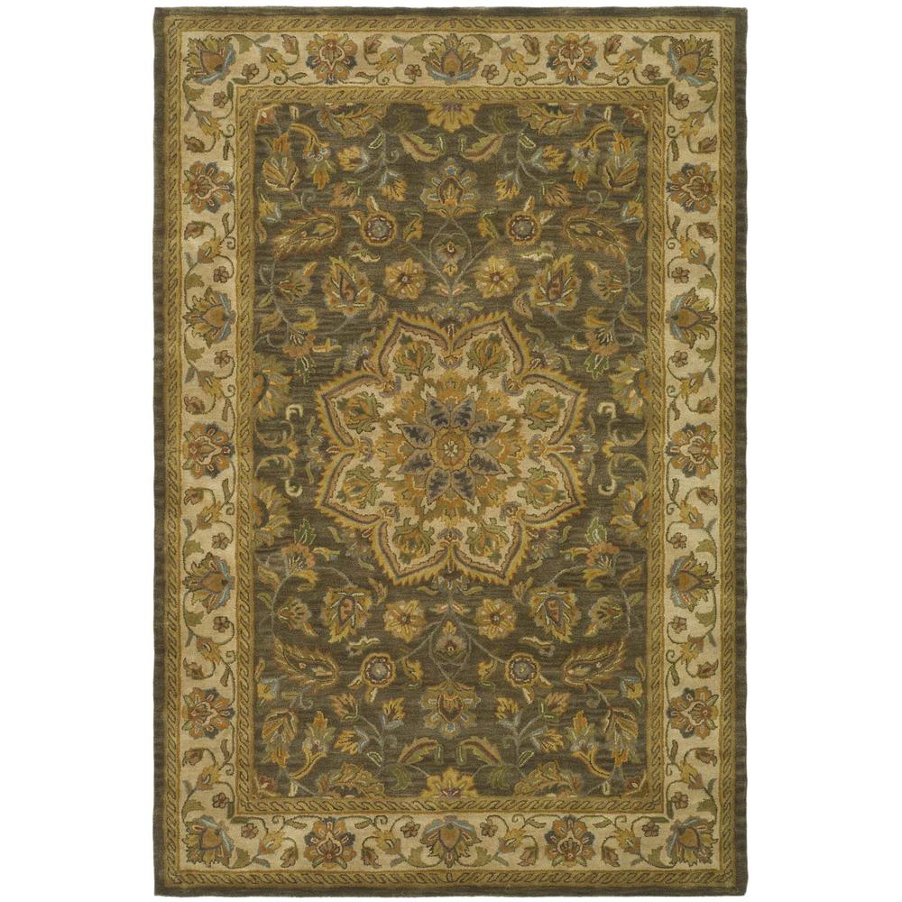 HERITAGE, GREEN / TAUPE, 6' X 9', Area Rug. Picture 1