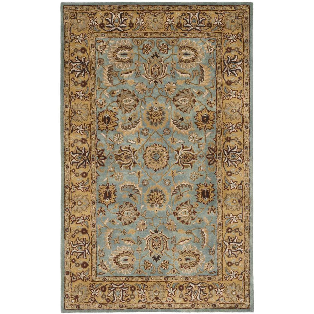 HERITAGE, BLUE / GOLD, 5' X 8', Area Rug. Picture 1