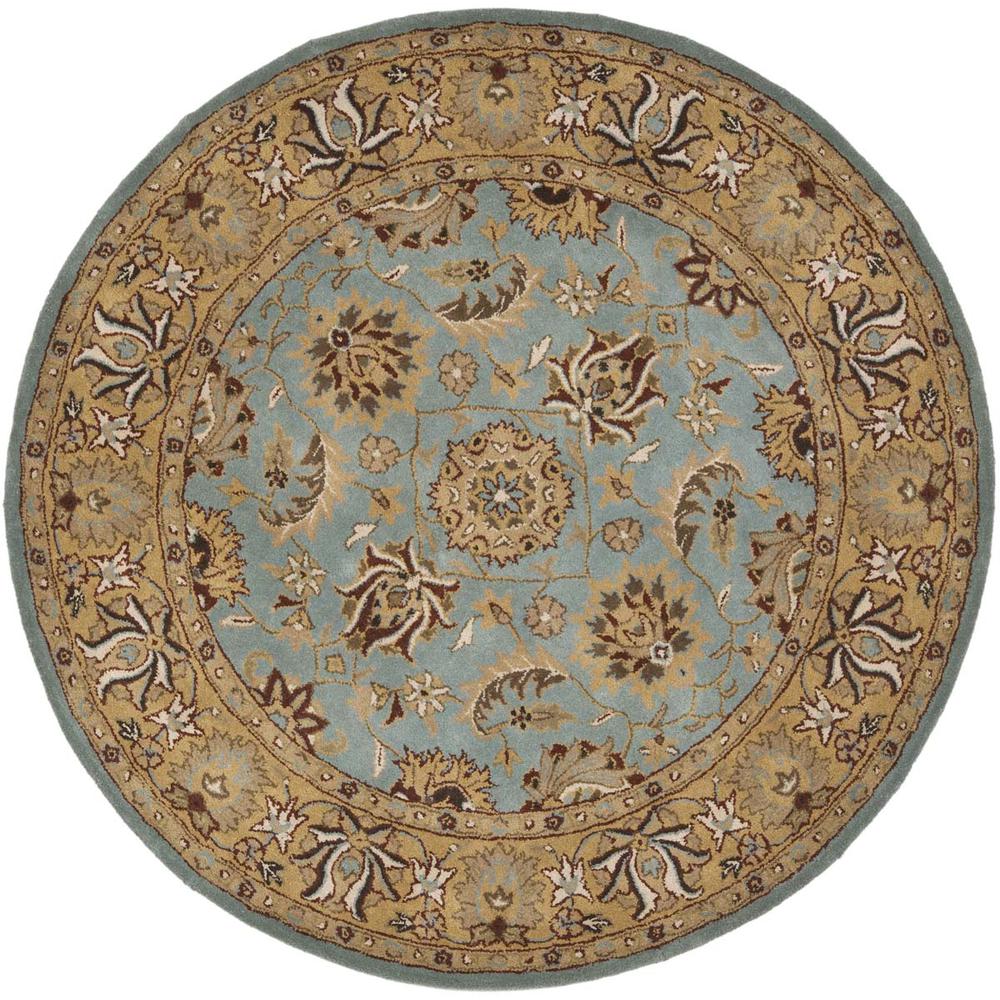 HERITAGE, BLUE / GOLD, 6' X 6' Round, Area Rug. Picture 1