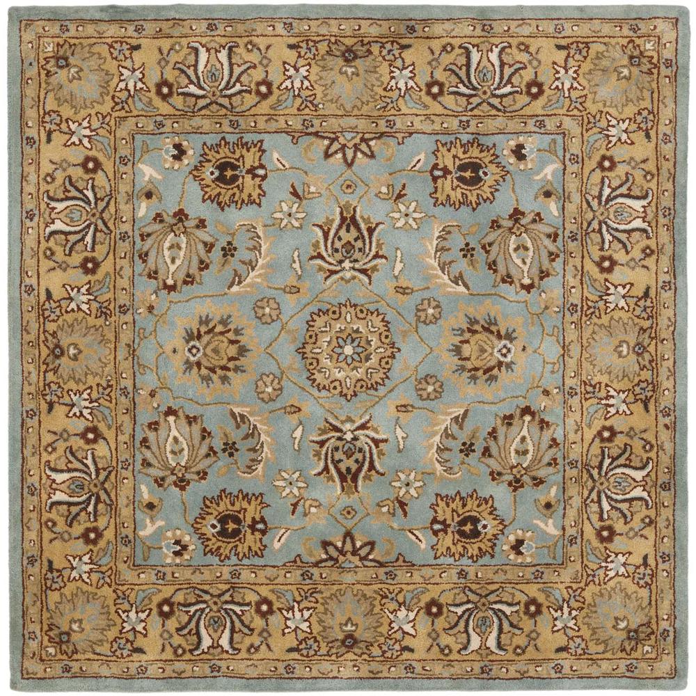 HERITAGE, BLUE / GOLD, 6' X 6' Square, Area Rug. Picture 1