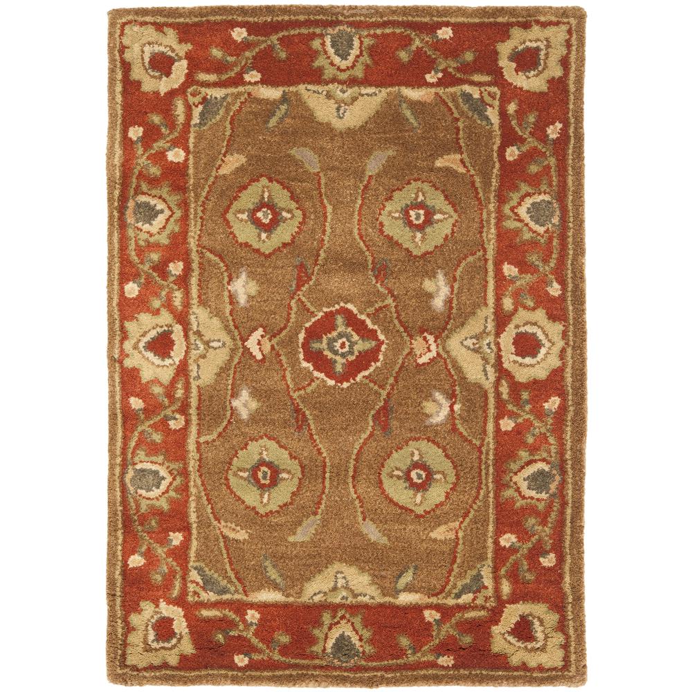 HERITAGE, BEIGE / RUST, 2' X 3', Area Rug. Picture 2