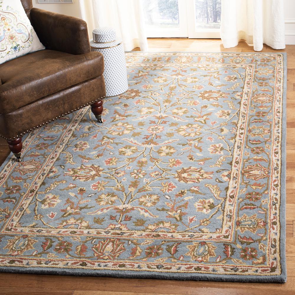 HERITAGE, BLUE / BLUE, 4' X 6', Area Rug. Picture 2
