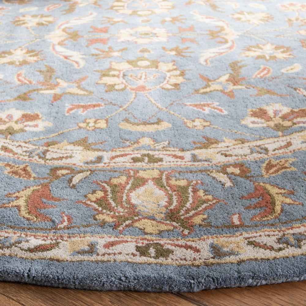 HERITAGE, BLUE / BLUE, 6' X 6' Round, Area Rug. Picture 2
