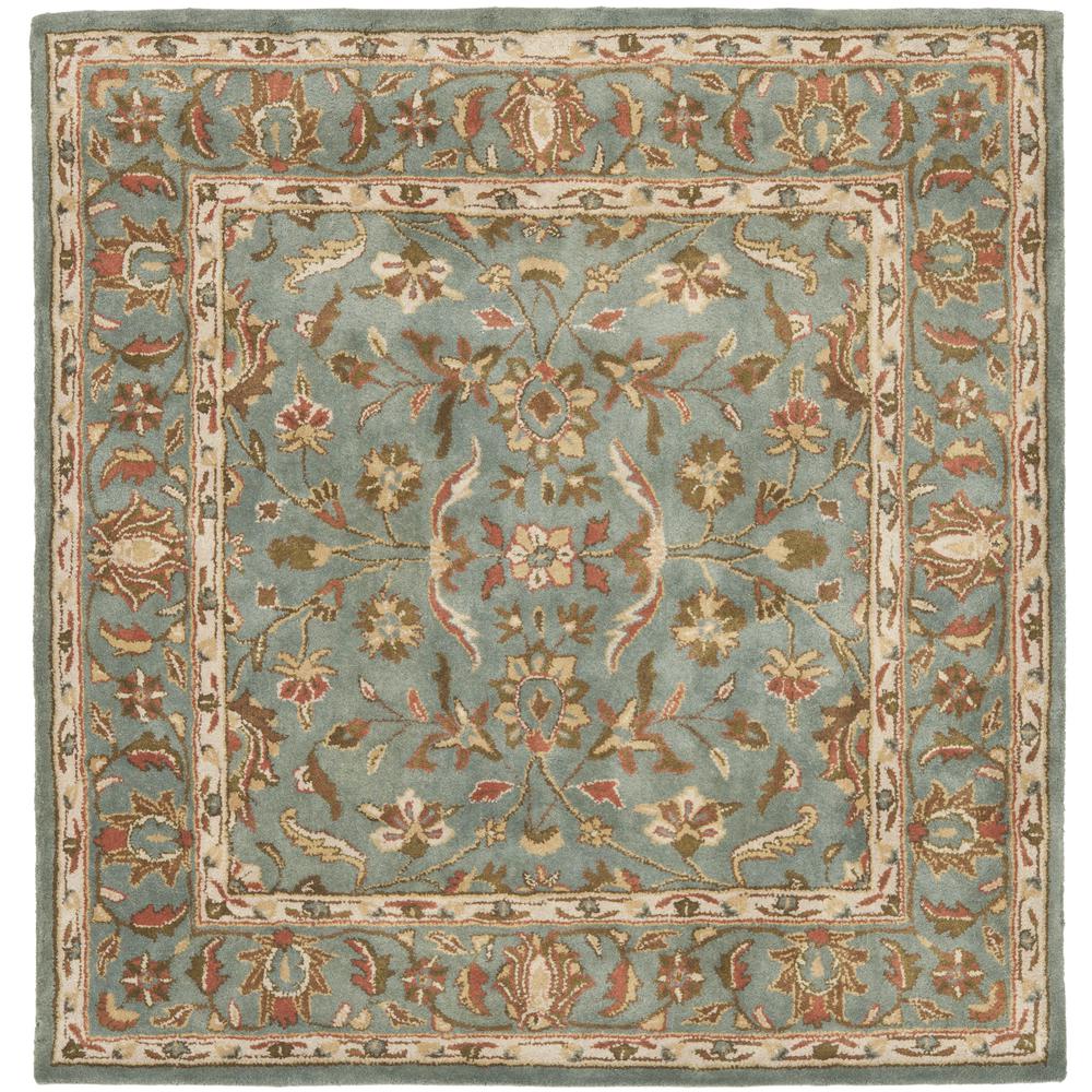 HERITAGE, BLUE / BLUE, 6' X 6' Square, Area Rug. Picture 1
