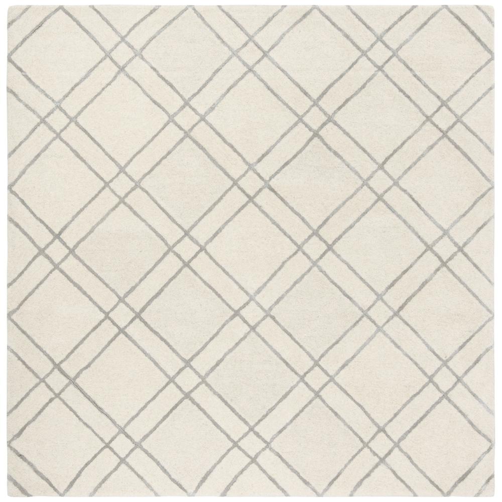 HIMALAYA, IVORY / SILVER, 6' X 6' Square, Area Rug. Picture 1