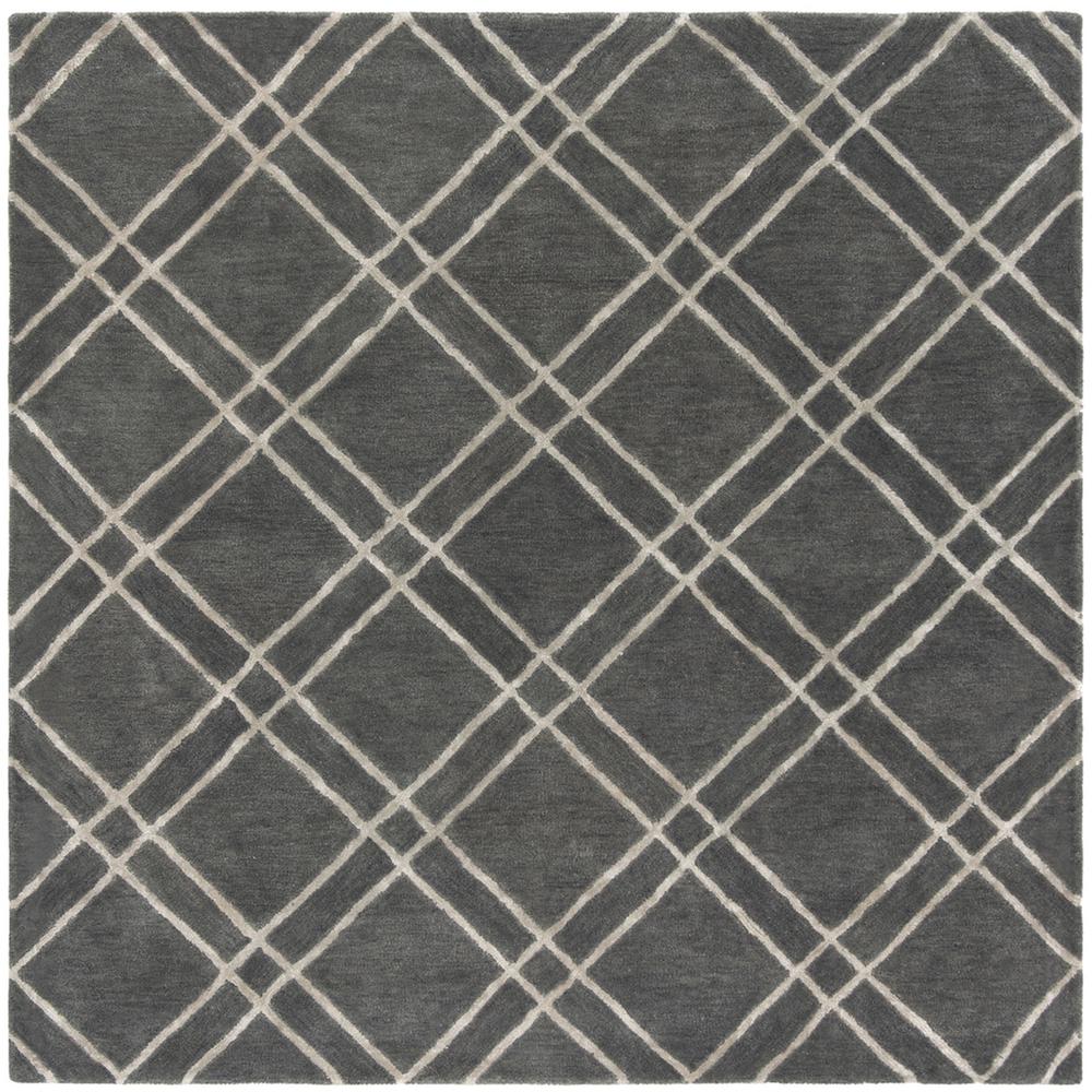 HIMALAYA, DARK GREY / IVORY, 6' X 6' Square, Area Rug, HIM901F-6SQ. Picture 1