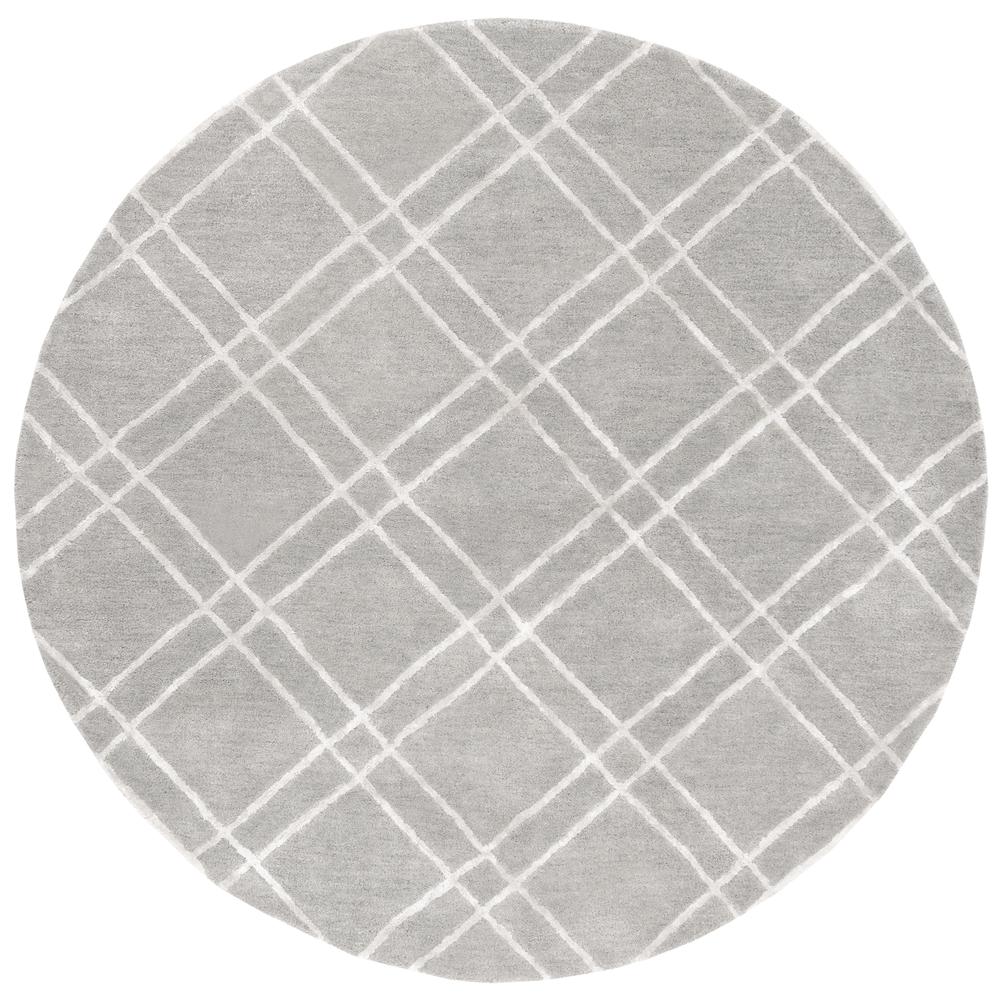 HIMALAYA, GREY / SILVER, 6' X 6' Round, Area Rug. Picture 1