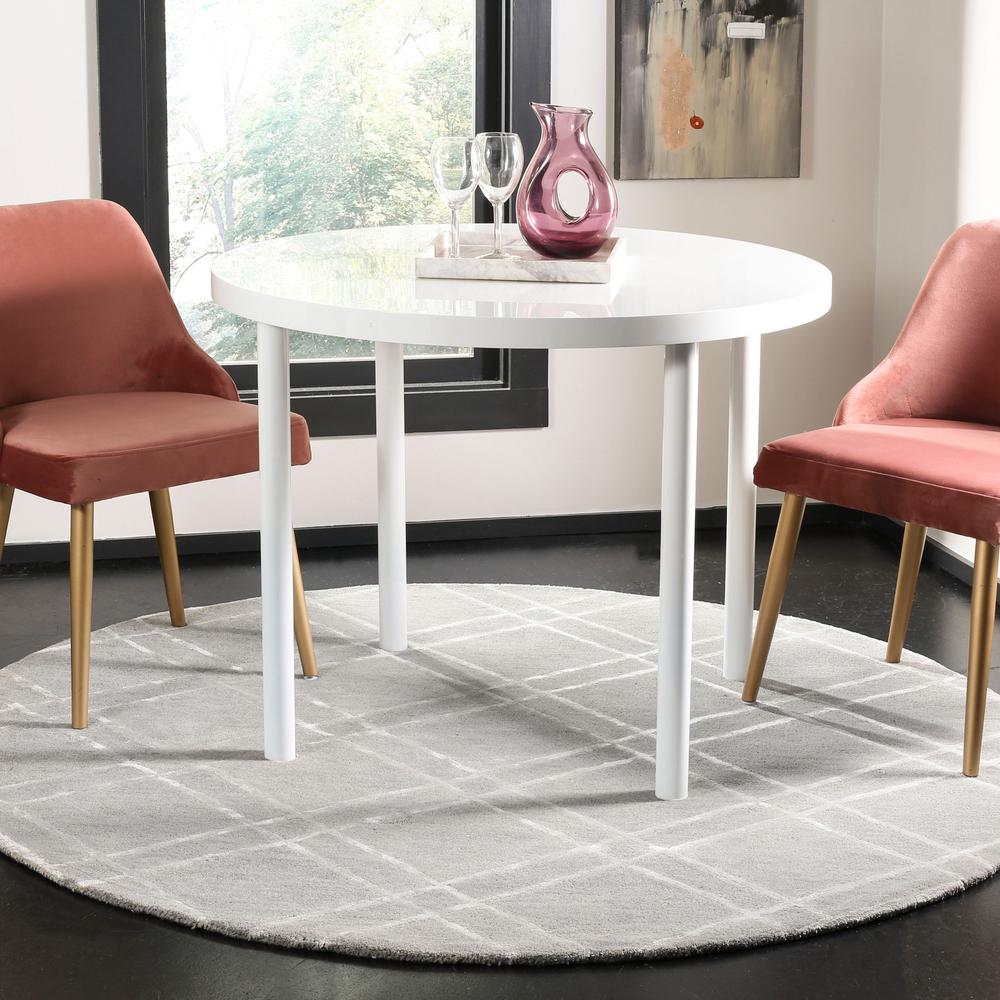 HIMALAYA, GREY / SILVER, 6' X 6' Round, Area Rug. Picture 4