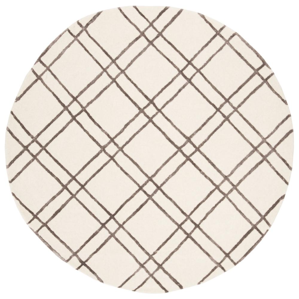 HIMALAYA, IVORY / DARK GREY, 6' X 6' Round, Area Rug. Picture 1