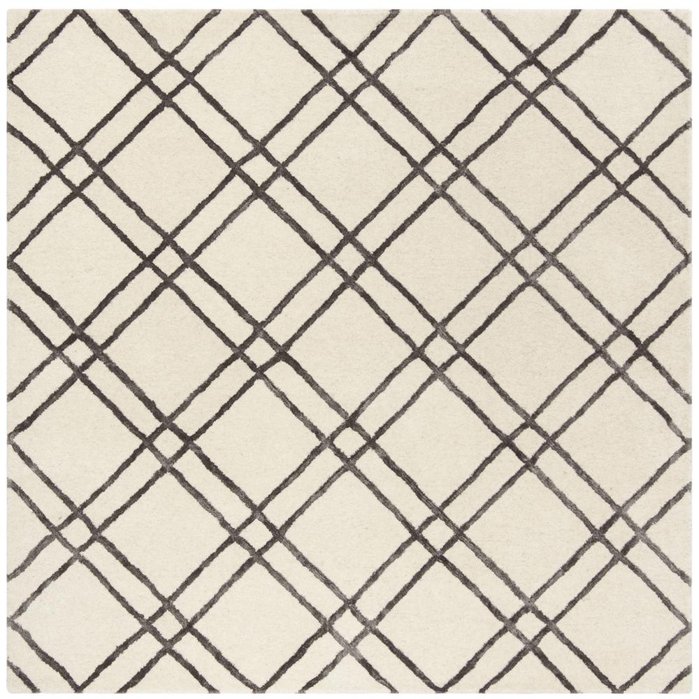 HIMALAYA, IVORY / DARK GREY, 6' X 6' Square, Area Rug. Picture 1